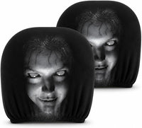 Ghost Face Scary Car Headrest Covers