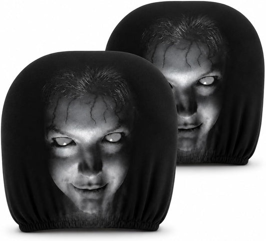 Ghost Face Scary Car Headrest Covers