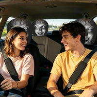 Ghost Face Scary Car Headrest Covers