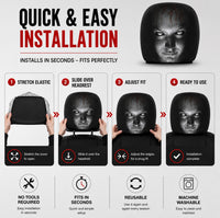 Ghost Face Scary Car Headrest Covers